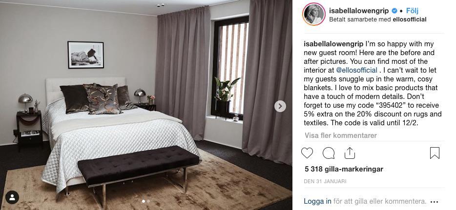 Instagraminlägg 3: Isabella Löwengrips