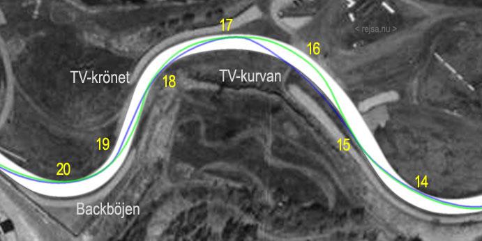 REJSA.NU Sida 4 Kinnekulle Ring TV-kurvan Nu är vi framme vid TV-kurvan. Den går att köra på otroligt många sätt.