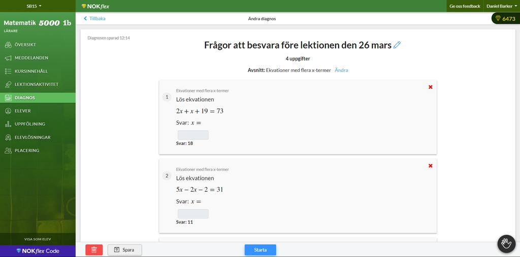 1.7 Namnge diagnosen Tryck på den blå pennan och ge diagnosen ett lämpligt namn. 1.