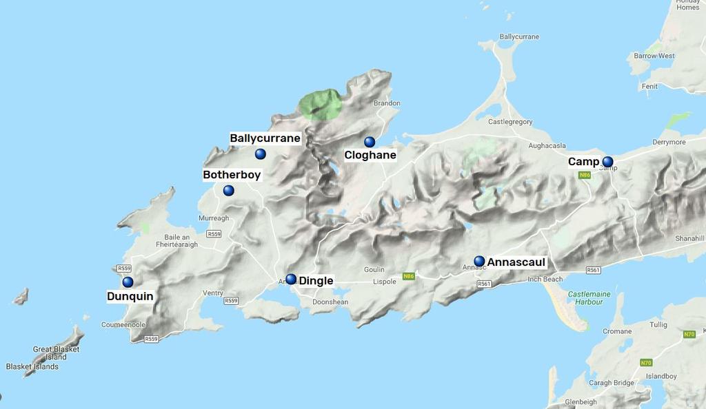 Dingle Way, Camp - Cloghane, 6 nätter 6(6) Dingle Way Dingle Way är en av Irlands 30 långdistansleder. Leden ligger på den halvön Dingle i den sydvästra delen av Irland.