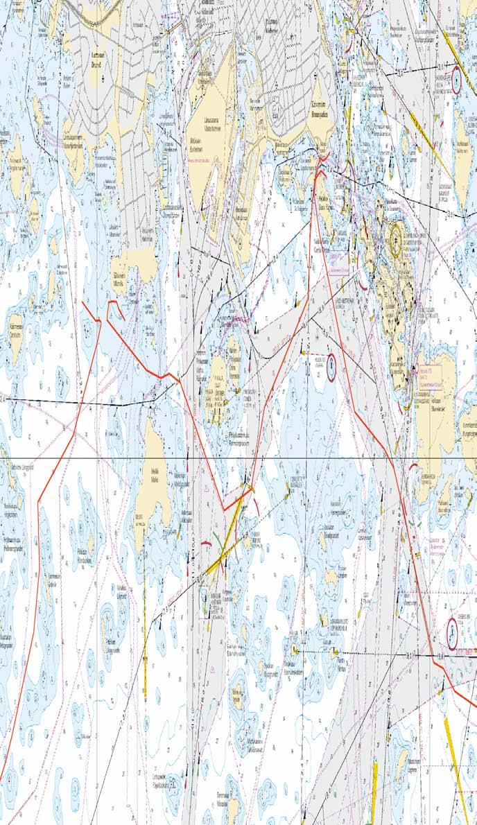 Kuva viitteeksi, karttaotteet ei merikartan mittakaavassa / Bild för referens, kortutdrag inte i sjökortets skala / Image for reference, chart extracts not to scale of chart 6 18, 19, 20, 21, 22,