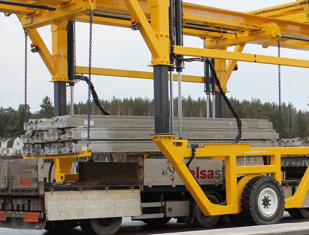 Då håldäck transporteras ovanpå varandra gäller samma regler för transport som för lagring. Se vidare Lagring sid 7.