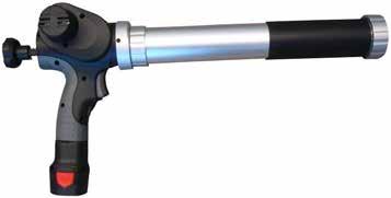 Fogsprutor HPS-6T-10.8V / LI-Ion 600ml Sladdlös fogpistol Beskrivning 600ml aluminiumrör som är utbytbart till mindre rör för 310 ml patroner.