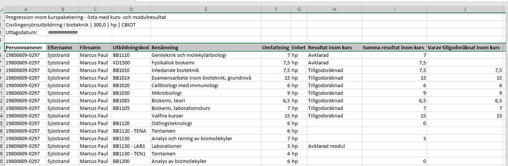 3. Handhavande i excel för att få ett färgdiagram I detta avsnitt visas steg för steg hur excelfilen kombineras med läsårsplanering