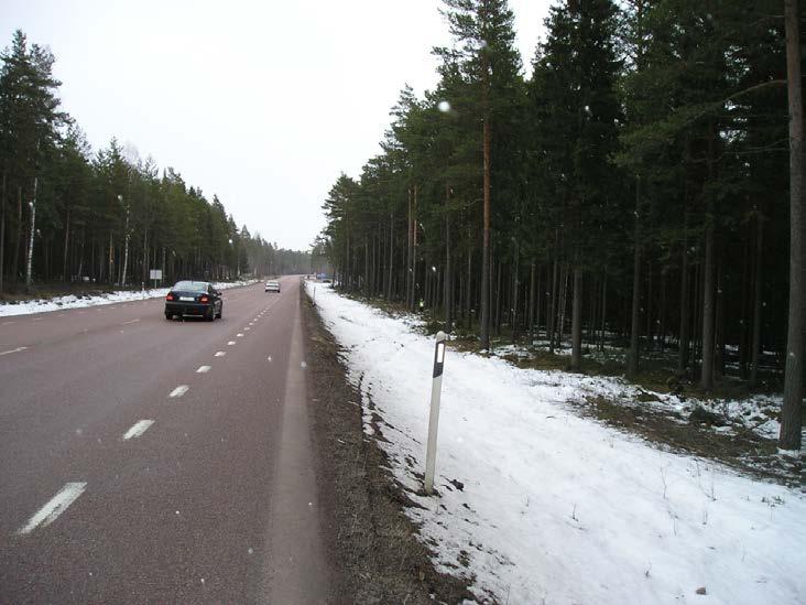 Figur 6-37: Avkörning till höger i liten vinkel inom ett område med rensat sidoområde. 6.3.9.