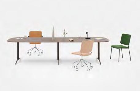 FEATHER TYST DESIGN MED KOMFORT OCH KARAKTÄR Stolarna och borden har ett enhetligt uttryck som är enkelt, rent och