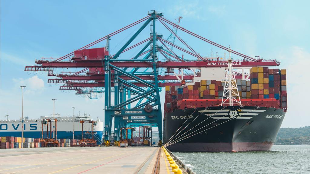 5 Stora satsningar APM Terminals har gjort stora satsningar i Göteborg för att öka kapaciteten och effektiviteten, vilket har gett resultat. 2018 blev ett bra år med ökade volymer.