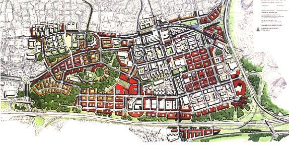 3 Strukturplan för bebyggelse och gator Området kring Kista Gård utgör den första utbyggnadsetappen för den nya bebyggelsen i Kista Science City.