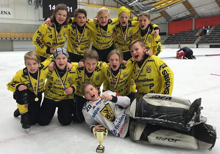 Vetlanda BK-U12 vann Knatten Cup Övre raden från vänster: Ludvig Tejmark, Hugo Karlsson, Gideon Drott, Alex Levin, Olof Waldmann.