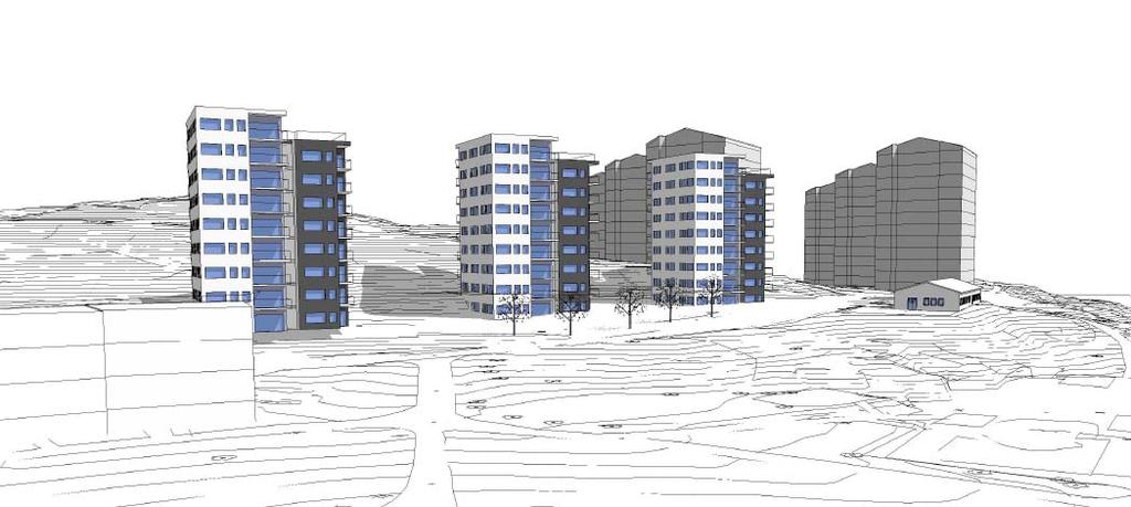 parkering alternativt bostäder medges på tomten där Bostadsbolaget planerar att bygga sitt garage.