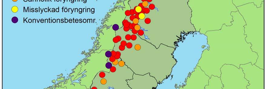 Sverige 2007, samt de föryngringar som registrerats i Norge men som berör svenska