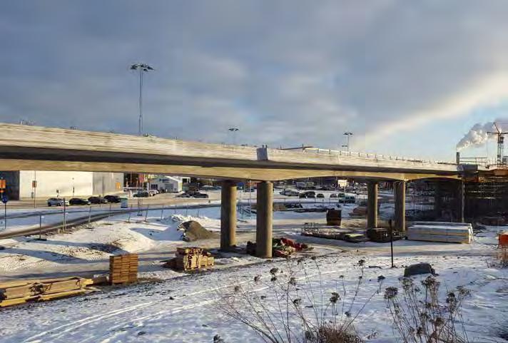 Sträcka 2 BROMMA BLOCKS Befintlig miljö där den nya spårbron är under byggnation Kistagrenen går på bro över Ulvsundavägen och sedan genom Bromma Blocks.