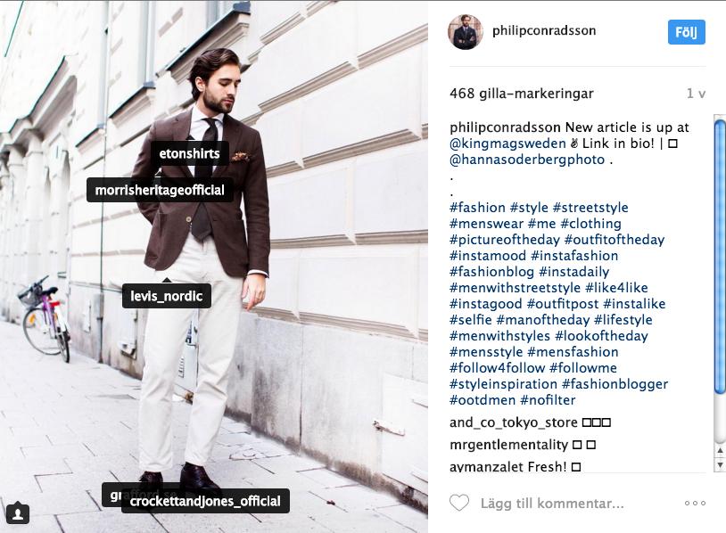 det lättare för följare att hitta de exponerade produkterna. Det leder också till att Lucy Williams underlättar för sina följare att klä sig på ett liknande sätt som hon.
