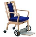 Stolar Duun rullstol med fotplatta, fast klädsel, björk HB57088, Duun rullstol med fotplatta, spjälor i rygg 8327 8426 8526 8560 8629 8827 Extra sitsöverdrag och ryggdyna, se Duun stol m/fast