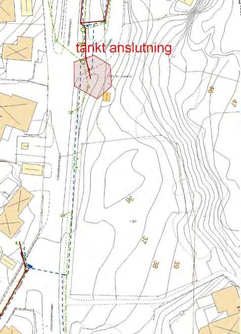 16 anläggning. Utfartsförbud införs mot Ulebergshamnsvägen. Inom bostadsfastigheterna finns goda möjligheter att anordna 2 bilplatser samt eventuell gästparkering.