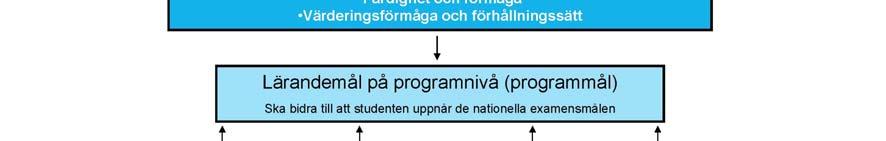 2 Uppfyllande av examensmål - bilaga 2 I bilaga 2 till utbildningsplanen redogörs för hur man säkerställer att de nationella examensmålen uppfylls för aktuell examen.