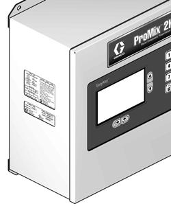 Systemkonfiguration och delnummer Etikettplacering på färgstation TI12423a Maximalt arbetstryck för vätska är listat här ProMix 2KS Electronic Proportioner FM08ATEX0074 II 2 G Ex ia IIA T3 MAX AIR