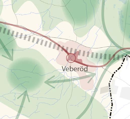 Markanvändning och hänsyn Veberöd Övergripande inriktning Veberöd har varit och tar höjd för att på sikt åter bli en stationsort.