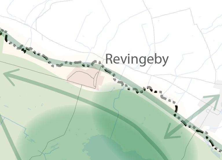 Markanvändning och hänsyn Revingeby Markanvändning Övergripande inriktning Revingeby ligger naturskönt nära Kävlingeån och det öppna beteslandskapet på övningsfältet.