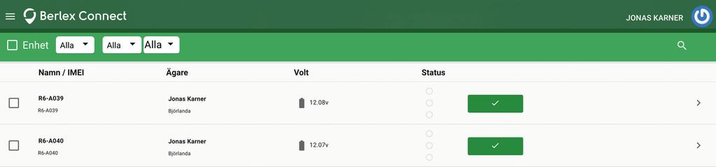 Härifrån kan du klicka dig vidare till en specifik signal och justera eller bara titta på dess inställningar.