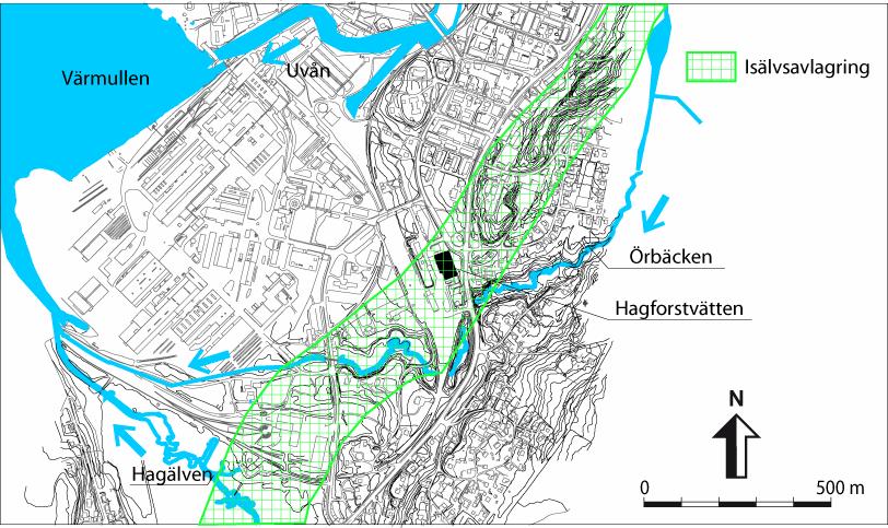 2 Orientering 2.1 Verksamhet Exemplet avser en tidigare kemtvätt i Hagfors. Anläggningens läge framgår av figur B2.1. Kemtvätten, som var i drift under perioden 1970-1992, uppges ha varit den största i norra Europa.