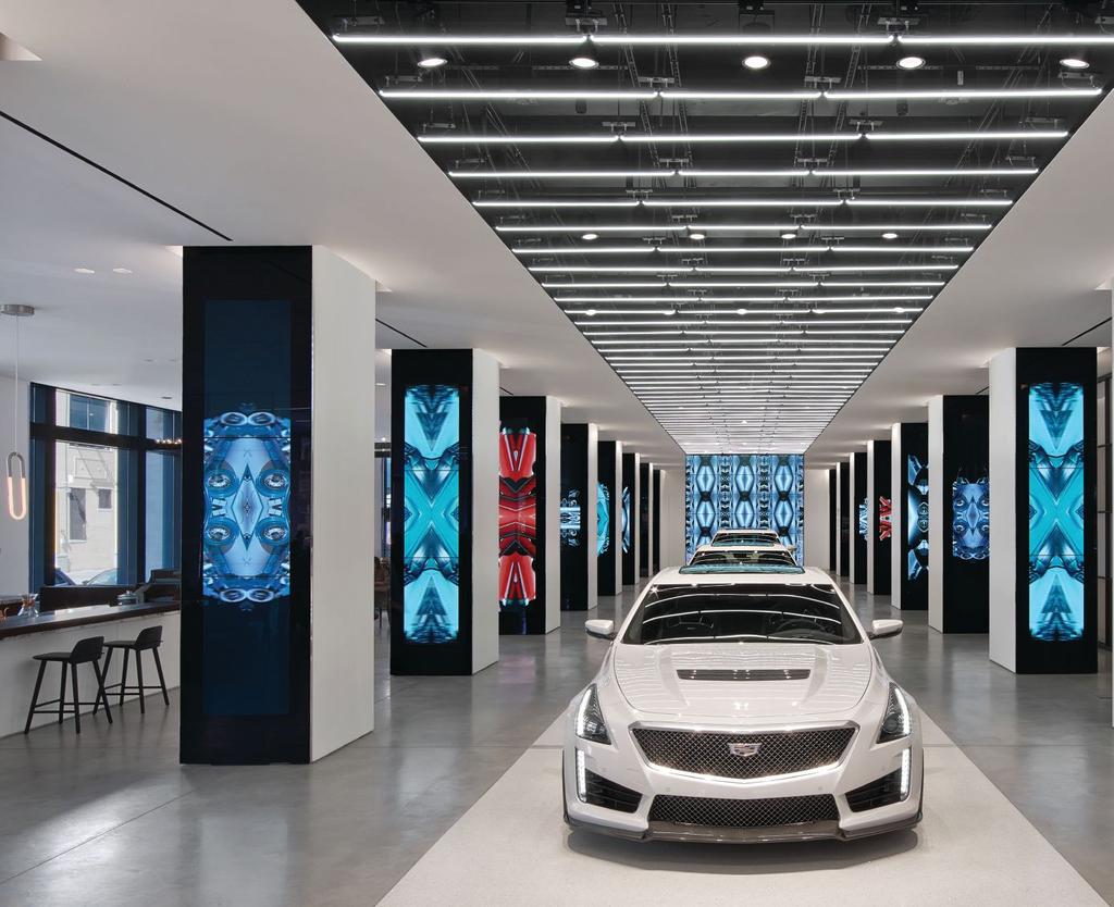 IN FOCUS CADILLAC HOUSE text by Belinda Lanks photos by Eric Laignel, courtesy Gensler Last year, as part of an ongoing effort to attract young, affluent buyers, Cadillac drove its headquarters from