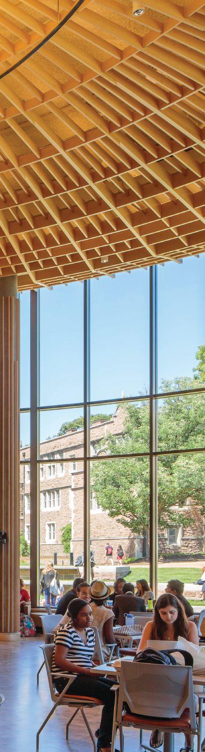 The mock-up allowed the lighting designer and the client to see how the lighting would work with the intricate wood-slat ceiling design (left).