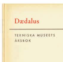 Framsidan till Daedalus, Tekniska museets årsbok från 1944. Årsboken väckte uppmärksamhet för sitt moderna typografiska utseende bokdesign av Anders Billow.