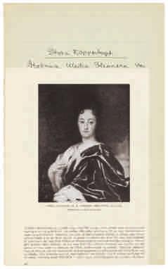 In Sahlin s archive and his documentation of mining history two images of the Swedish Queen Ulrika Eleonora (1688 1744) are present.