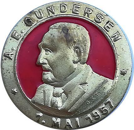 A.E.(Adolf) Gundersen (1865 1938) 1.Mai 1957.