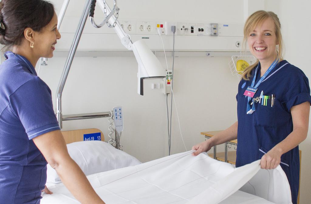 Komplikationsregistrering enligt Clavien-Dindo används inom kirurgin. Test med glidlakan har skett för att förhindra trycksår. utföra basala hygienrutiner finns längs patientens väg.