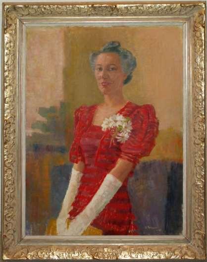 , Karin Karsberg, oljemålning på duk 1941, 83 x 63 cm.