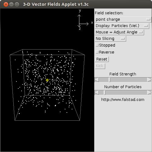 påverkar en samling testladdningar. http://falstad.com/mathphysics.