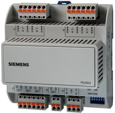 AMA 8 Styr- och övervakningssystem SGB Systemkomponenter 3 262 Climatix I/O-expansionsmodul med 14 I/O POL955.00/STD Modulens universella in-/utgångar ger en hög flexibilitet.