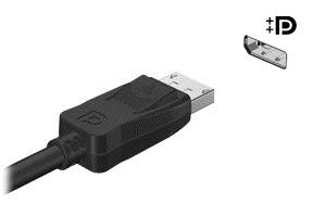 Ansluta en digital visningsenhet Mini DisplayPort ansluter en extra, digital visningsenhet, till exempel en bildskärm med hög prestanda eller en projektor (kabel köps separat).