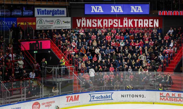 Vi ger ert företag möjlighet att köpa en sektion i arenan och låta en utvald grupp få chansen att uppleva hockey på Vänskapsläktaren, som en del av företagets