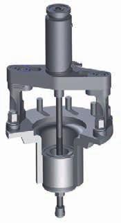 Systemet gör det möjligt att pressa ur och montera spindeltapparna med axeln monterad på bilen i kombination med hydraulcylinder med slagfunktion. I ARBETE. 0-000-0 - Tryckrör. 0-000-0 - Styrring.
