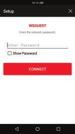 Fyll i lösenordet till ditt wifi-nätverk och tryck på den