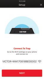 5. Anslut fällan till Wi-Fi Tryck på