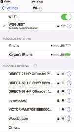 6. Återanslut den mobila enheten till Wi-Fi Öppna Wi-Fi-inställningarna på din enhet genom att trycka på den röda "Go to Settings"-knappen. Välj önskat Wi-Fi-nätverk.