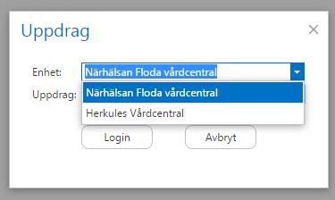 En dialogruta öppnas där användarens säkerhetskod för legitimering till Tjänstekortet fylls i och sedan trycker man på OK för att gå vidare (inloggningsrutan kan se lite olika ut