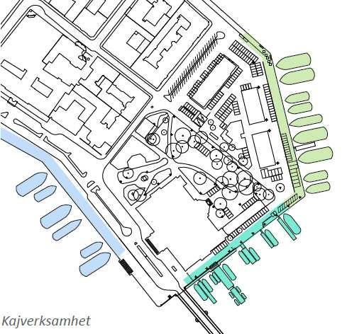 Sida 21 (47) Angöring och service för Waxholmsbolagets fartyg Passagerartrafik, Waxholmsbolaget m.fl. Kajplatser för olika typer av fartyg Översiktsbild av användning av kajerna.