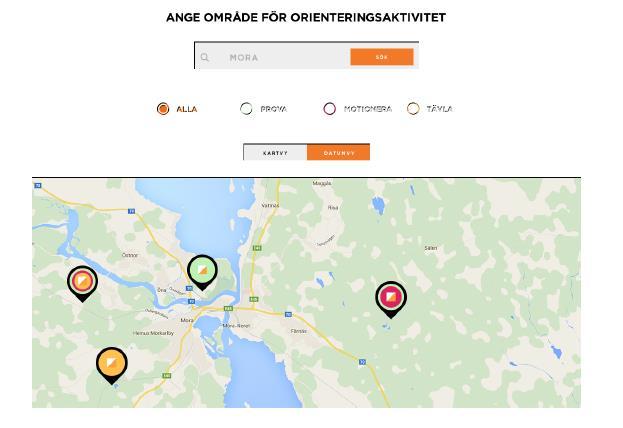 Samla allt på samma ställe Tävlingar, motionsprodukter, klubbar, kartor