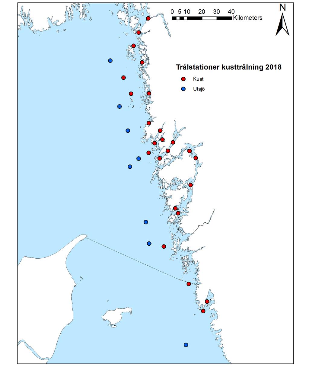 Utförande Undersökningen utförs på Sveriges västkust så långt skärgården sträcker sig, från utsjöbanken Fladen i söder till Singlefjorden i norr, och täcker därmed in Sveriges Skagerrakkust samt den