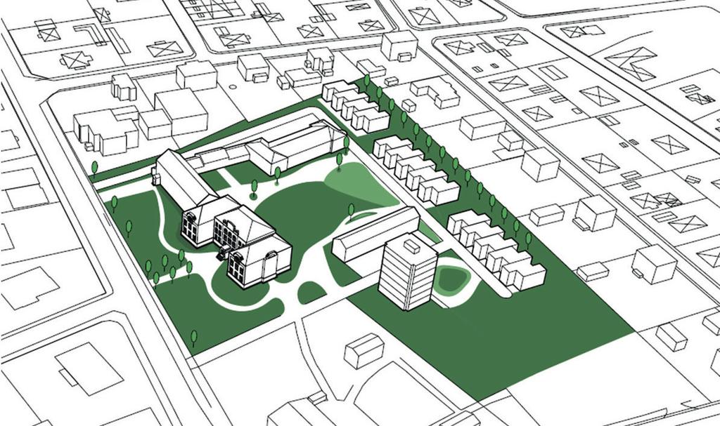 Komunens vision Ny bebyggelse ska bestå av bostäder. Ett önskemål är att den gamla skolbyggnaden i första hand används till bostäder, medan gymnastiksalen kan användas till någon typ av verksamhet.