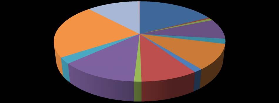 betalningsplan o 2 499; 1% etapper; 53 226; 17% Periodisering finansiering; 1 435; 1% Nya tidplan; 24 893; 8% Omfattande projektering; 6 264; 2% Upphandling (juridisk process); 7 517; 3% Upphandling