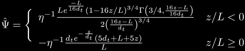 and Γ is the incomplete upper gamma-function and d t =h-d.