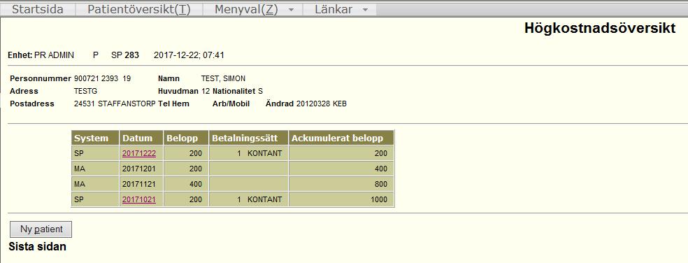 6 Snabbknappar och kortkommandon Snabbval Skriv in sidnamnet manuellt eller bildnumret (t.ex. Besöksregistrering eller 085) för att komma till rätt sida eller klicka på pilen för att visa hela menyn.