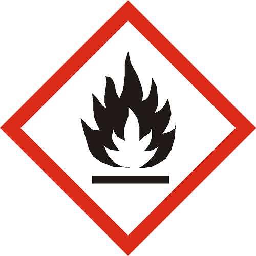 Sida: 2 Signalord: Fara Skyddsangivelser: P210: Får inte utsättas för värme, heta ytor, gnistor, öppen låga eller andra antändningskällor. Rökning förbjuden. P241: Använd explosionssäker.