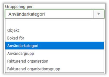 Rapporter Visa användarkategorier och användargrupper i rapporten Fakturaunderlag I rapporten Fakturaunderlag är det nu